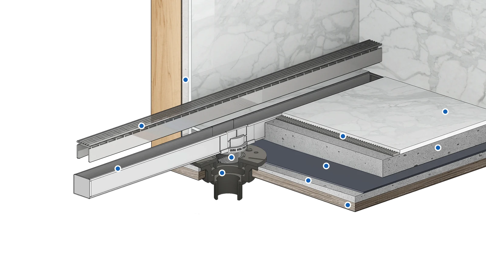 Infinity Drain — Installation Series — site-sizable-pvc-diagram
